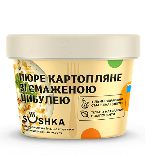 Пюре картопляне зі смаженою цибулею